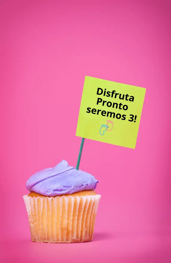 Cupcake para anunciar embarazo